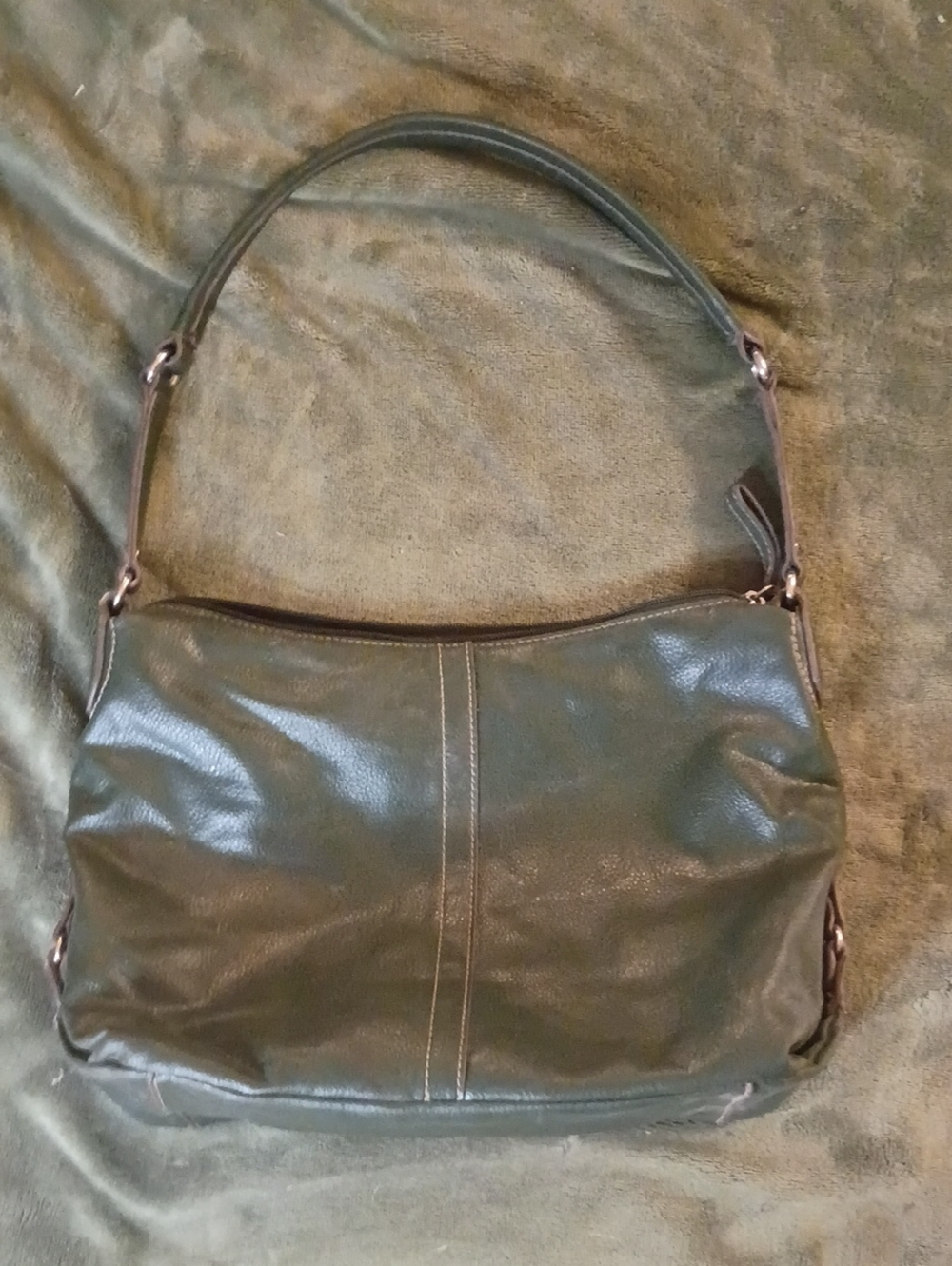 Relic Dark Green Leather Shoulder Bag